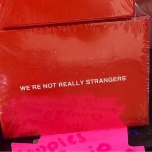 “We’re not really strangers” card game
For family,friends and couples